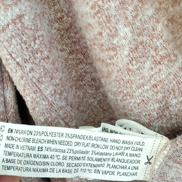 F21 Pink Marled Lightweight Sweater - Picture 4 of 5